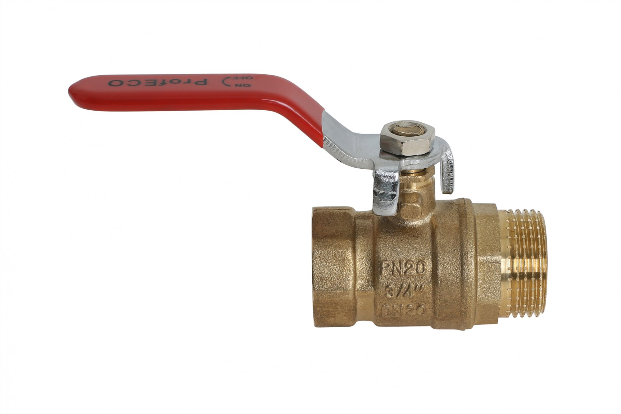 

ProfECO Кран шаровой ProfECO 3/4 ВР-НР муфтовый ручка Ду20 Ру20 (11Б27п1)