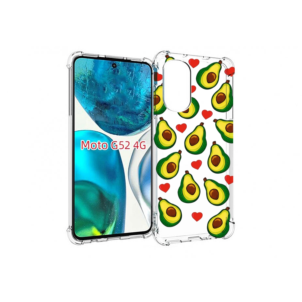 

Чехол MyPads миленькие-авокадо для Motorola Moto G82 / Moto G52, Прозрачный, Tocco