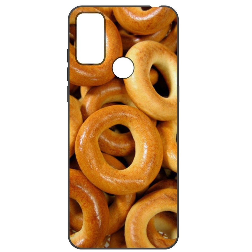 

Чехол-накладка Krutoff Soft Case Сушки для TCL 20E, Черный