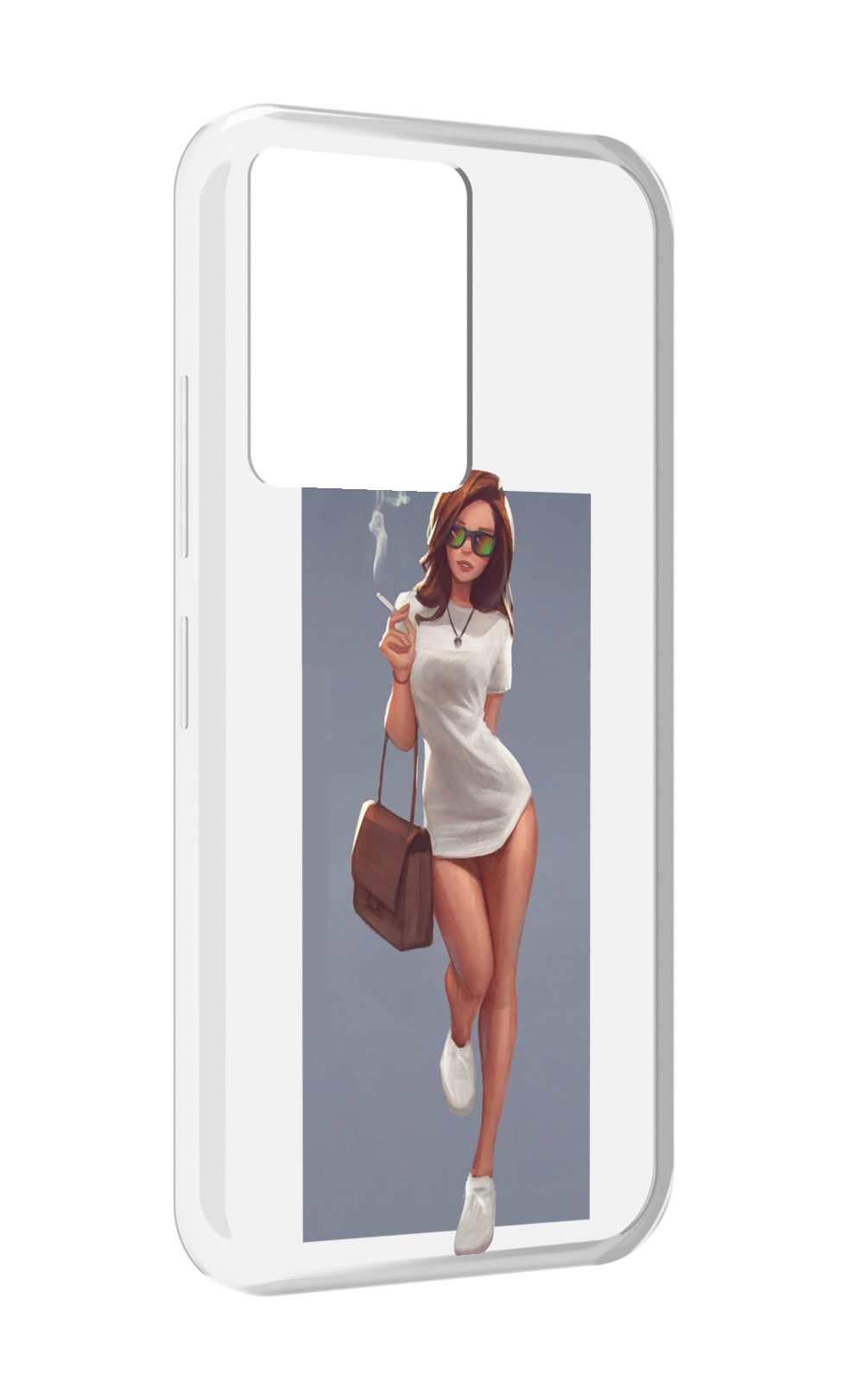 Чехол MyPads девушка-в-белой-футболке женский для Infinix Note 12 5G X671