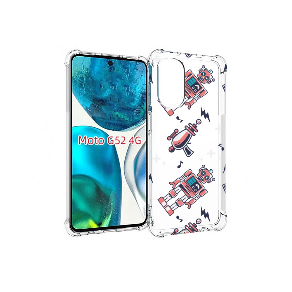 

Чехол MyPads мини-роботы для Motorola Moto G82 / Moto G52, Прозрачный, Tocco