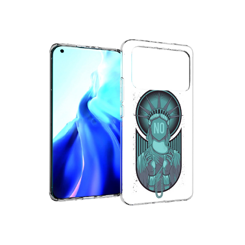 

Чехол MyPads Tocco для Xiaomi Mi 11 Ultra статуя свободы зеленый (PT160500.261.623), Прозрачный, Tocco