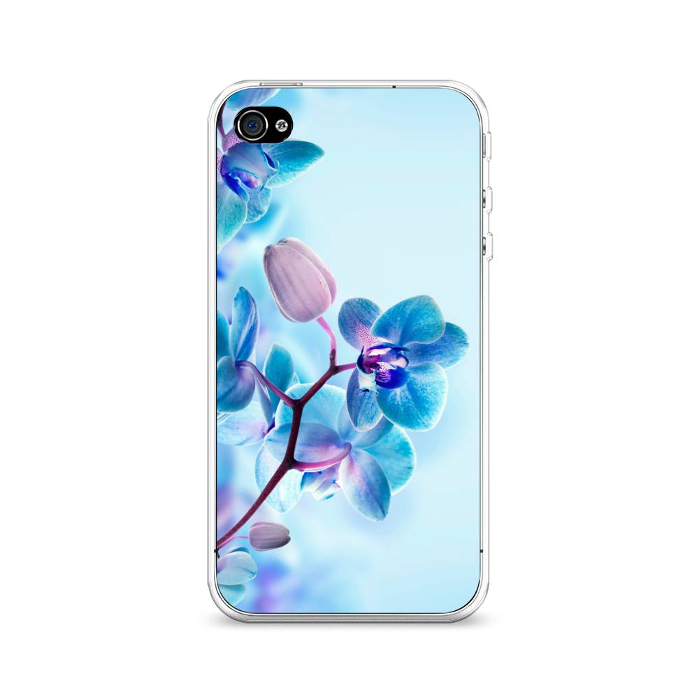 

Чехол Awog на Apple iPhone 4/4S / Айфон 4/4S "Голубая орхидея", Разноцветный, 10150-8