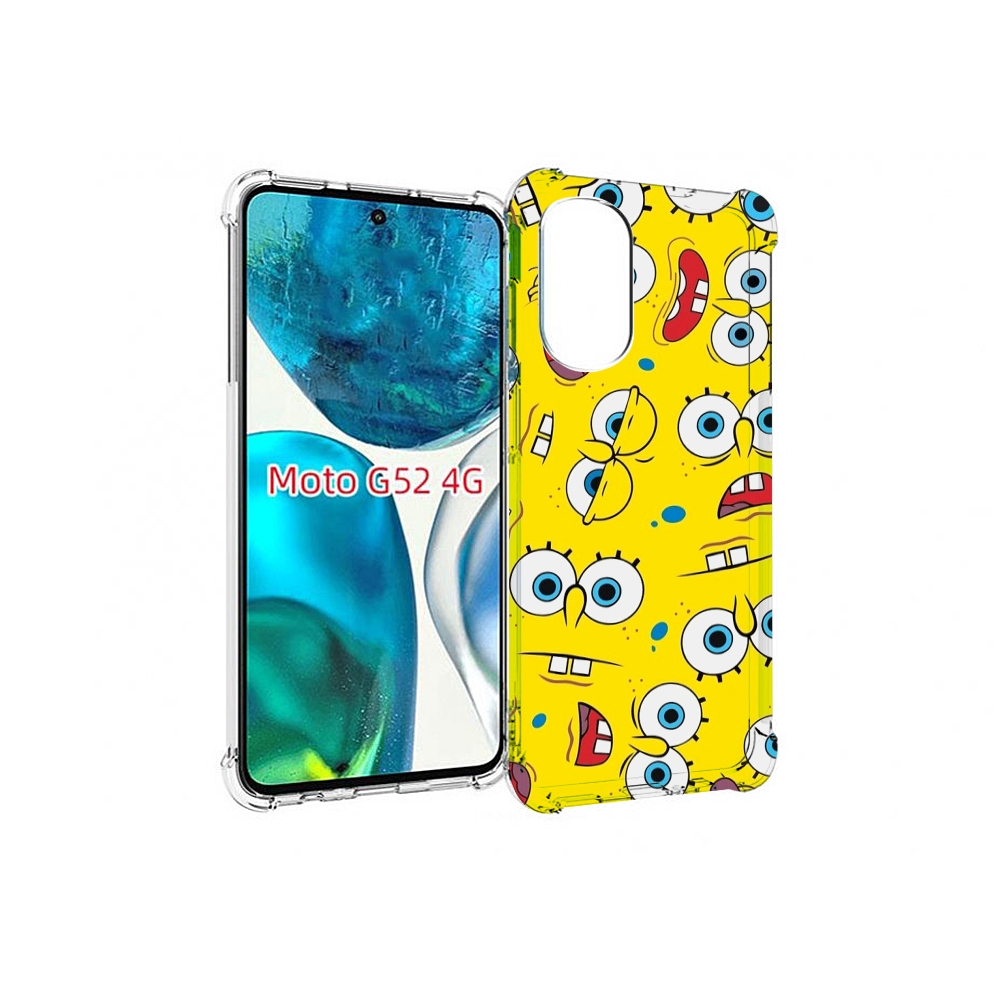 

Чехол MyPads много-спанч-боба для Motorola Moto G82 / Moto G52, Прозрачный, Tocco