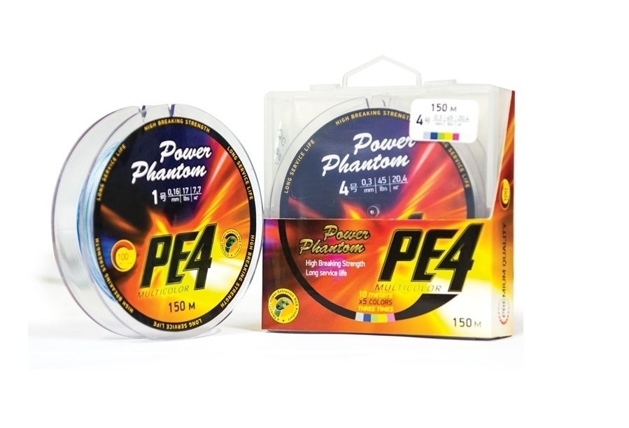 

Шнур Power Phantom PE4, 110м, мультиколор #2,5, 0,25мм, 13,6кг, Разноцветный, PPPE4M11025