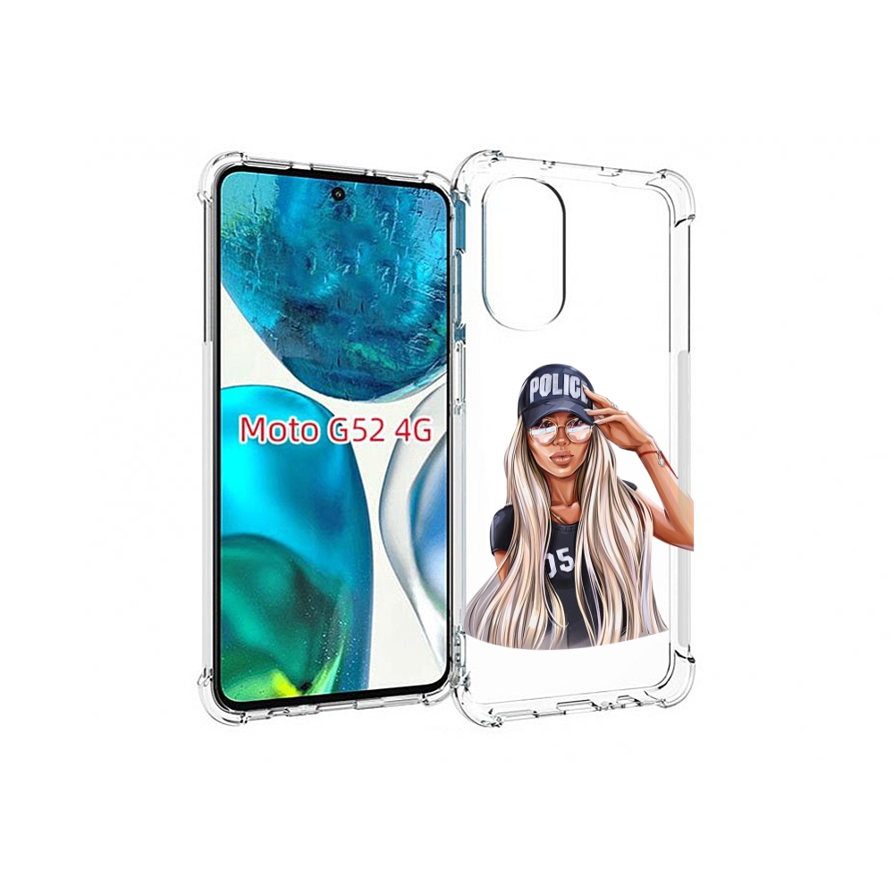 

Чехол MyPads модная-девушка-арт женский для Motorola Moto G82 / Moto G52, Прозрачный, Tocco