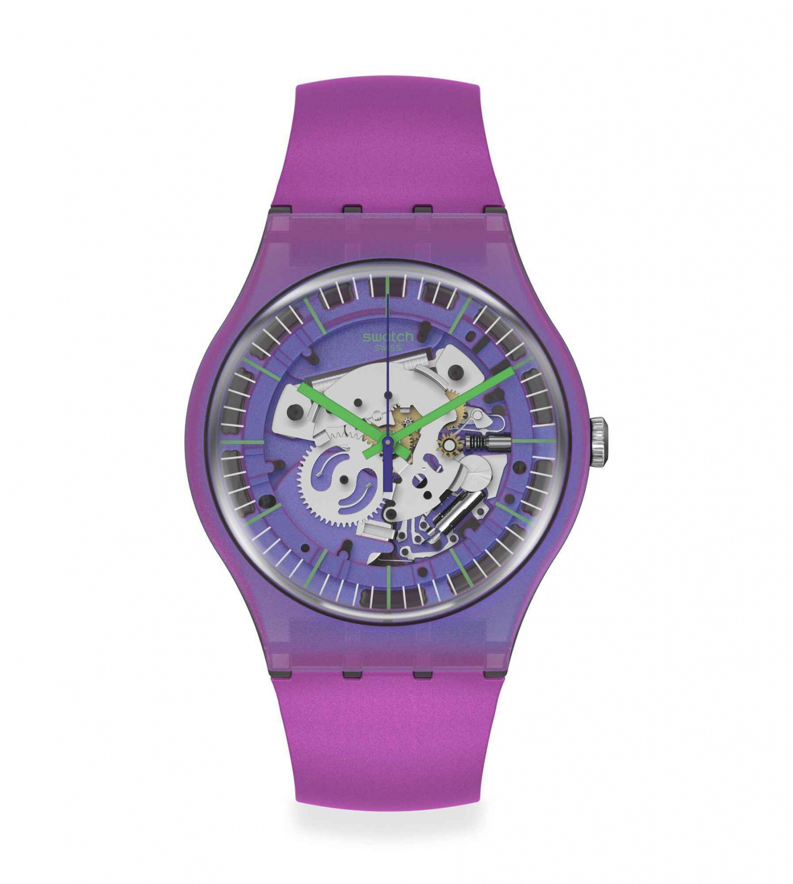 фото Часы наручные унисекс swatch shimmer purple