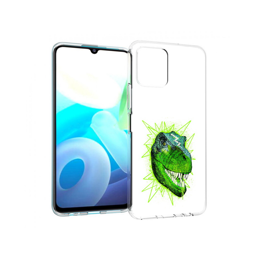 

Чехол MyPads Tocco для Vivo Y15s зеленый динозавр (PT224456.390.358), Прозрачный, Tocco