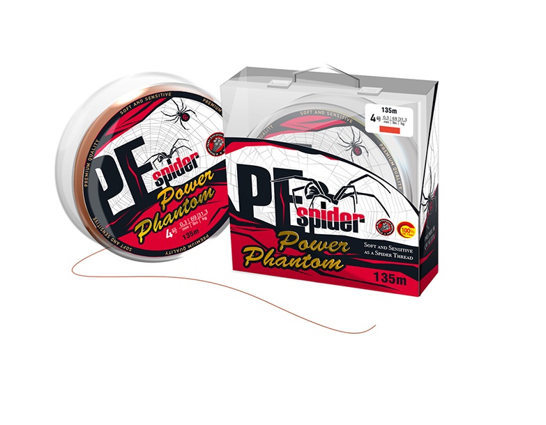 

Шнур Power Phantom 8x, PE Spider, 135м, оранжевый #0,5, 0,11мм, 9,1кг, PPPESO13505