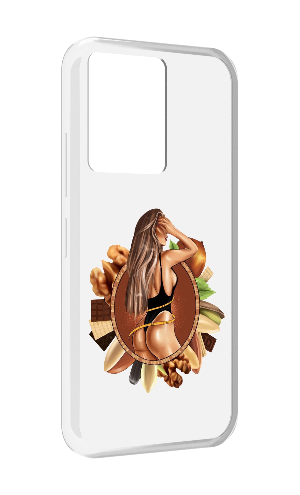 Чехол MyPads девушка-в-черном-купальнике женский для Infinix Note 12 5G X671