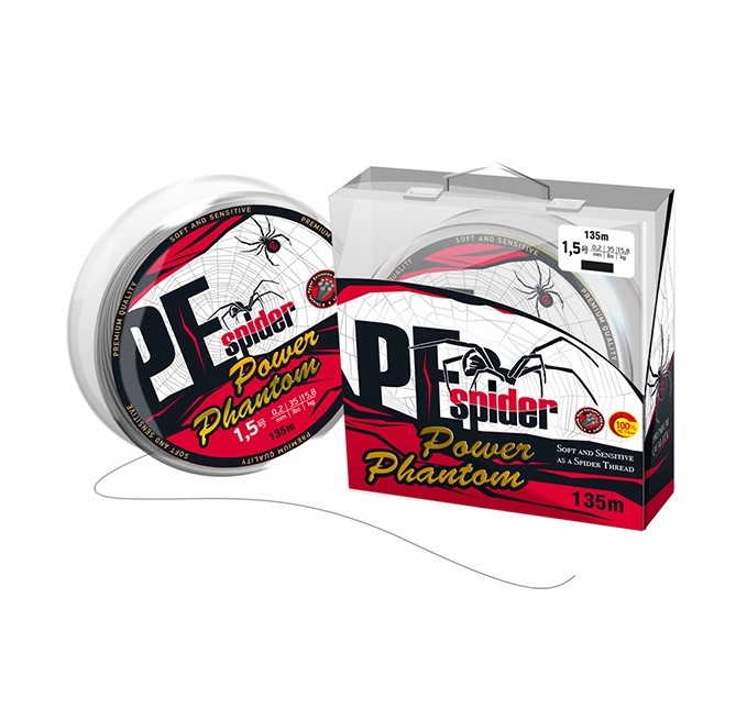 

Шнур Power Phantom 8x, PE Spider, 135м, темно-серый #2,5, 0,25мм, 21,3кг, PPPESD13525