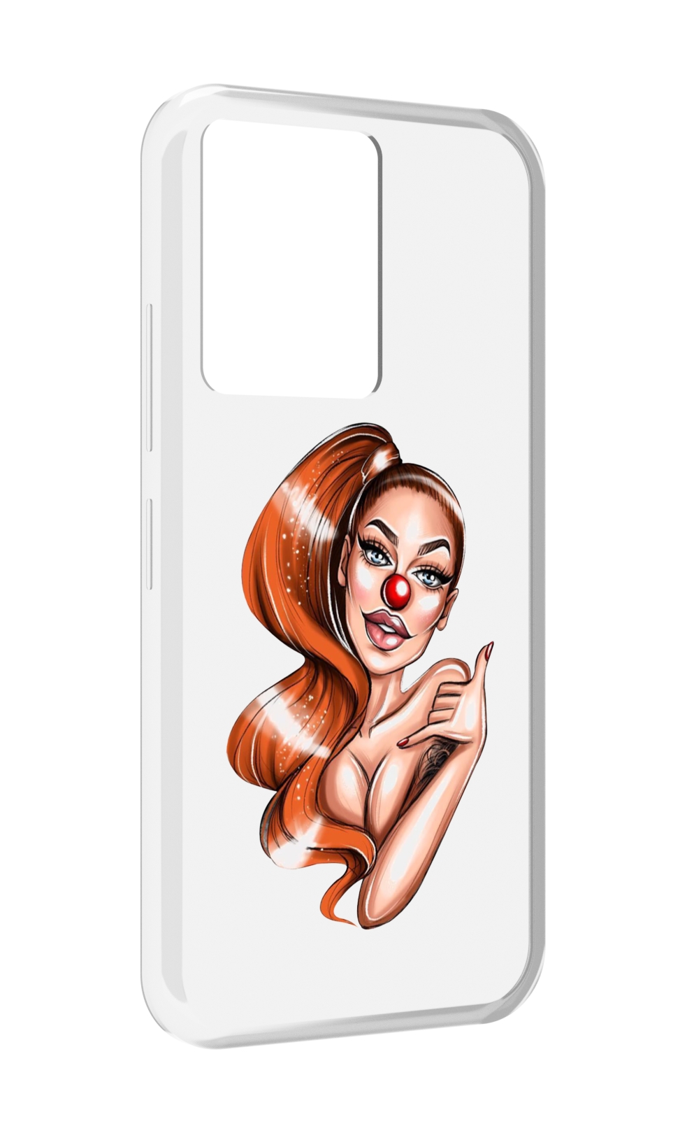 

Чехол MyPads девушка-клоун для Infinix Note 12 5G X671 / Note 12 Pro 5G, Прозрачный, Tocco