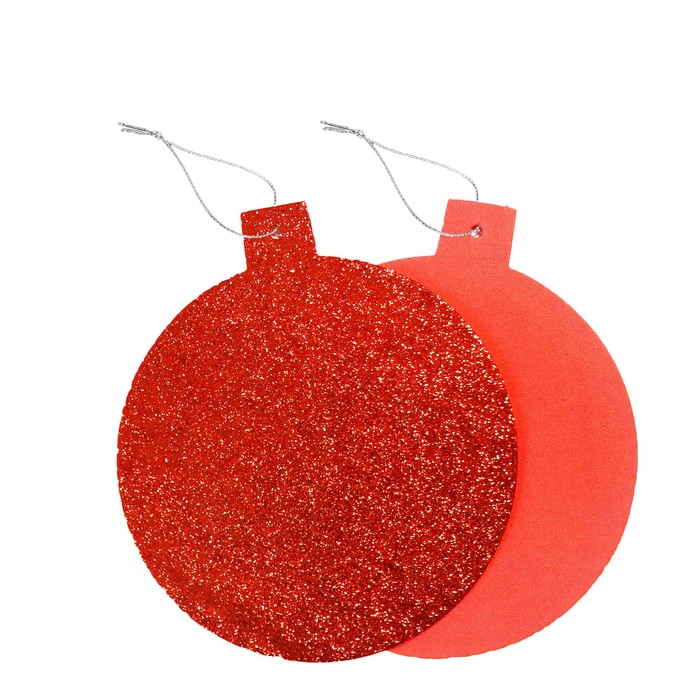 

Основа для творчества Школа талантов ёлочное украшение, Шар, набор 6 шт., красный, Белый