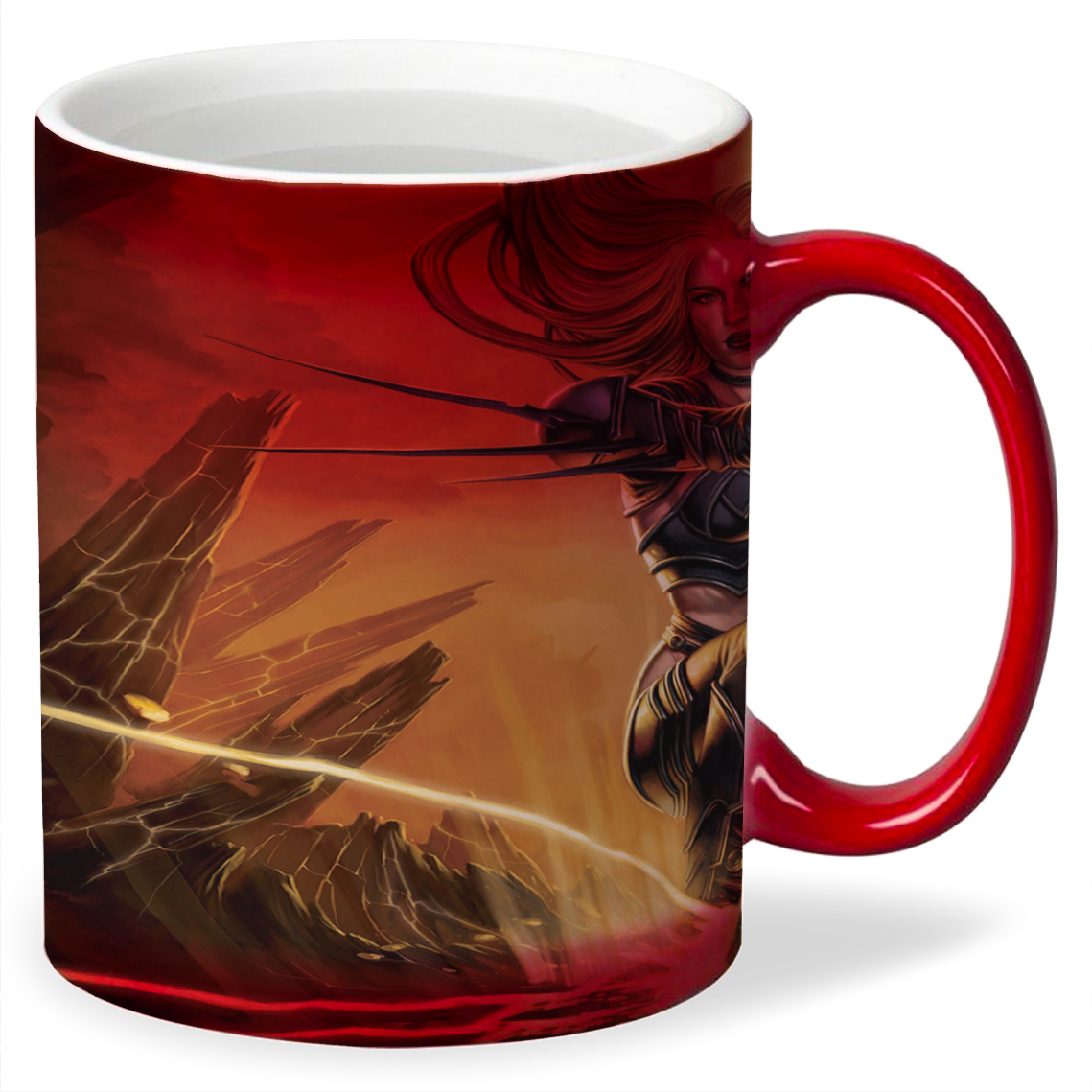 

Кружка CoolPodarok dungeon siege 2 broken world Девушка воин Меч