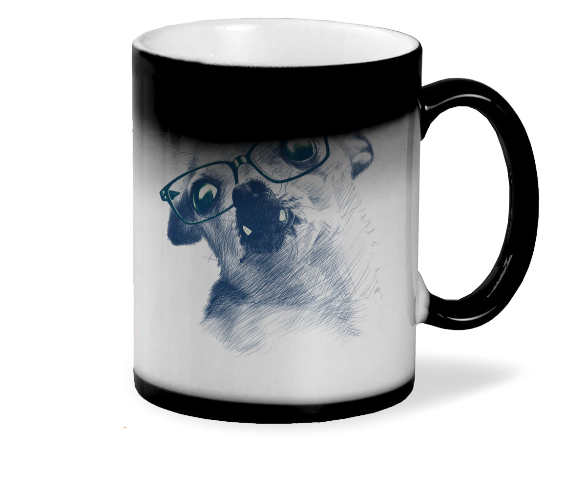 

Кружка CoolPodarok Животные Смешной собакен в очках торчат клыки