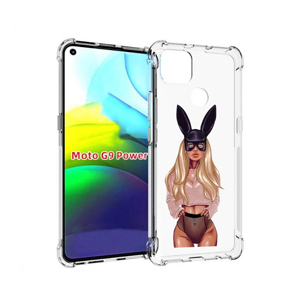 

Чехол MyPads блондинка-с-ушками женский для Motorola Moto G9 Power, Прозрачный, Tocco