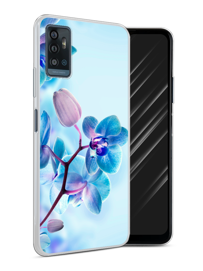 

Чехол Awog на ZTE Blade A71 / ЗТЕ Блэйд A71 "Голубая орхидея", Разноцветный, 134450-8