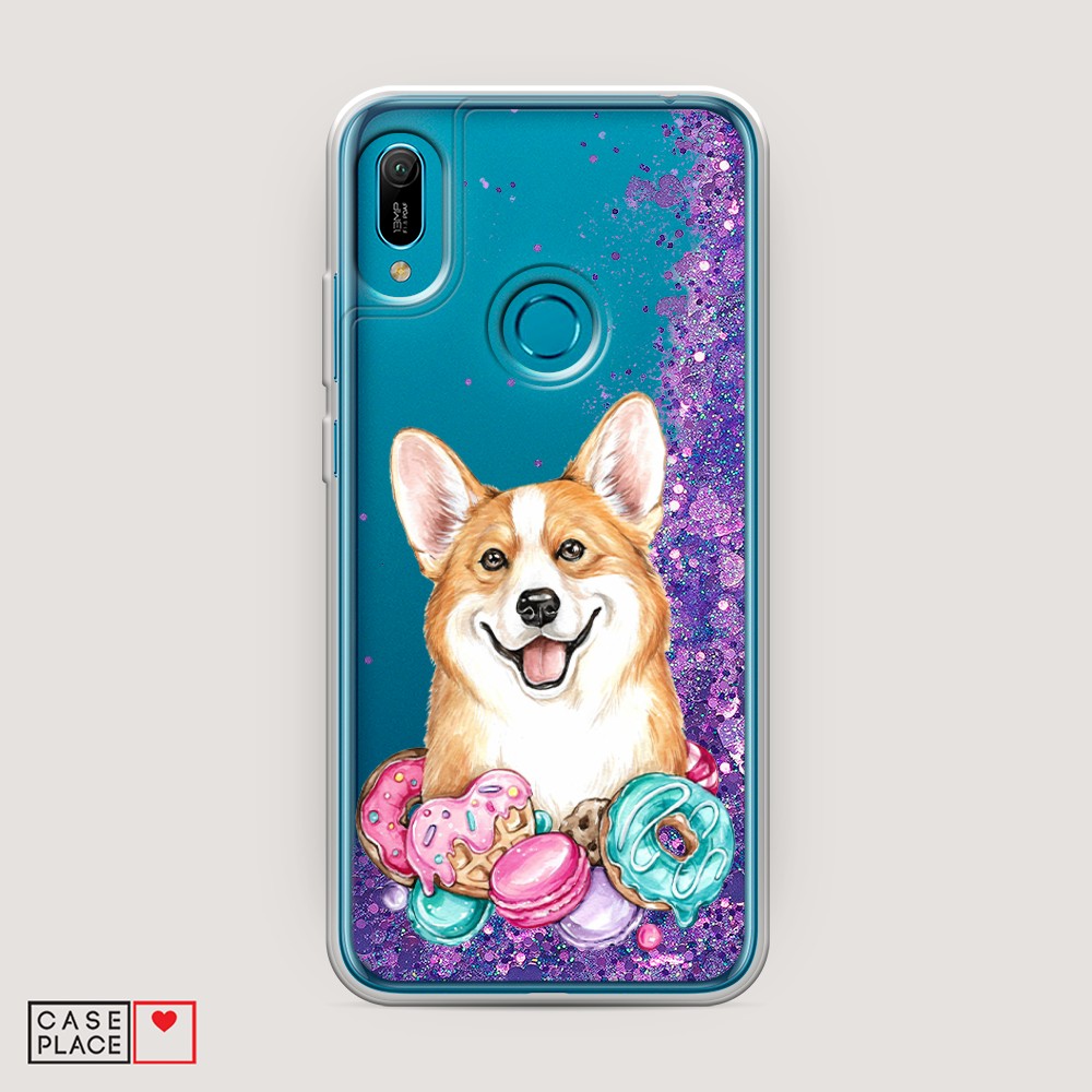 

Чехол Awog на Huawei Y6 2019/Honor 8a/8a Pro/Y6s "Корги и сладости", Разноцветный, 68692-1