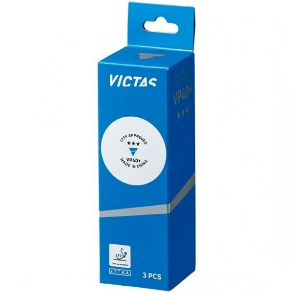 

Мячи для настольного тенниса Victas 3* VP40+ Plastic ABS x3, White