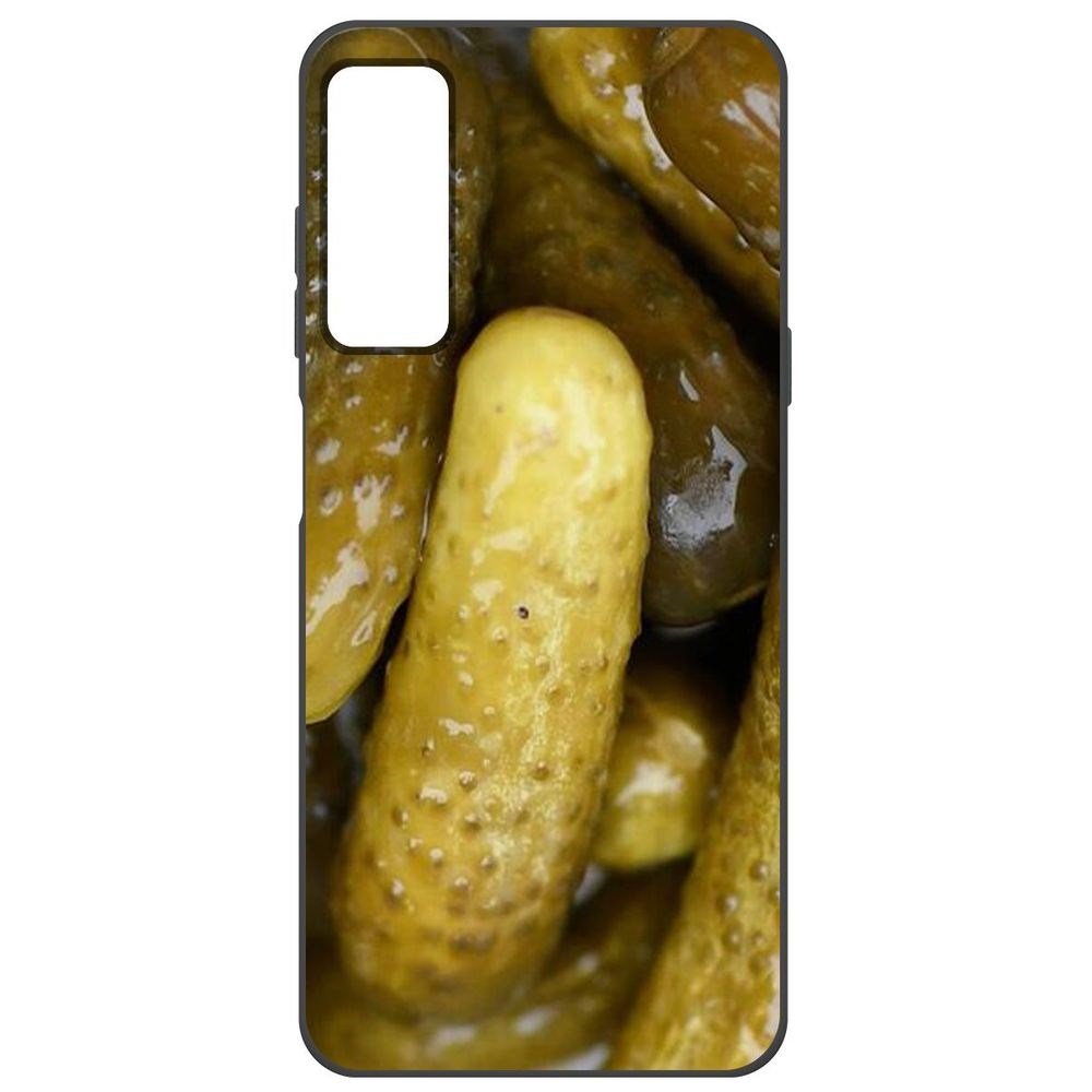 

Чехол-накладка Krutoff Soft Case Огурчики для TCL 20L, Черный