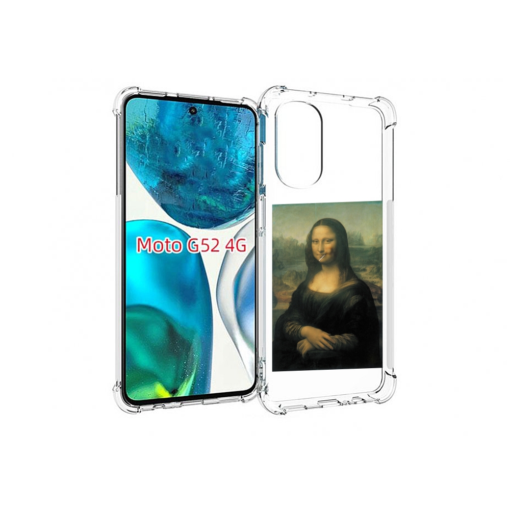

Чехол MyPads монализа-с-чупачупсом для Motorola Moto G82 / Moto G52, Прозрачный, Tocco