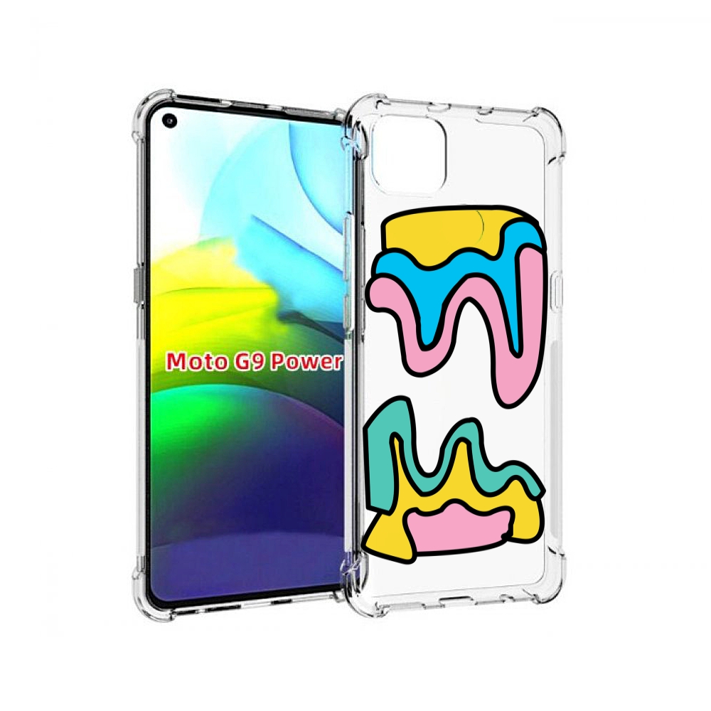 

Чехол MyPads вытекающая-абстракция для Motorola Moto G9 Power, Прозрачный, Tocco