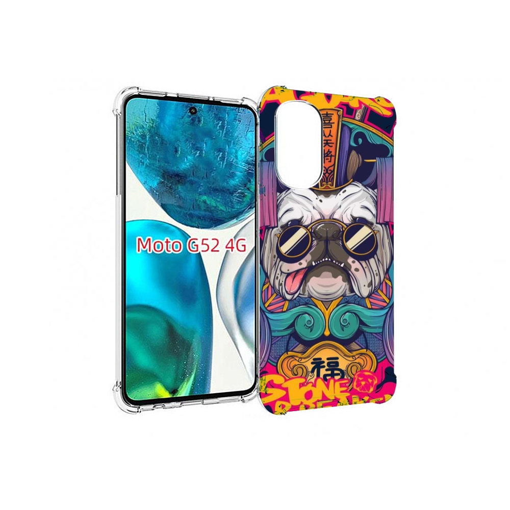 

Чехол MyPads мопс агро яркая для Motorola Moto G82 / Moto G52, Прозрачный, Tocco