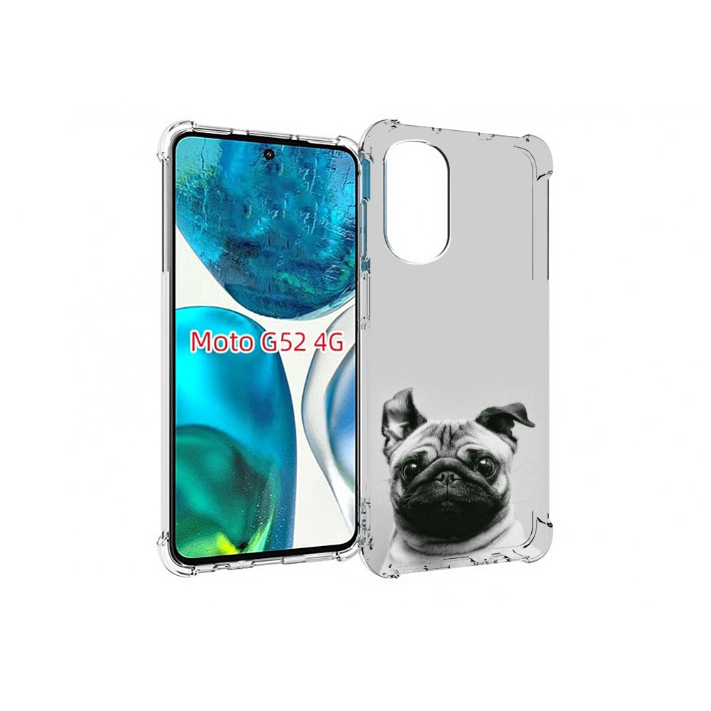 

Чехол MyPads мопс для Motorola Moto G82 / Moto G52, Прозрачный, Tocco