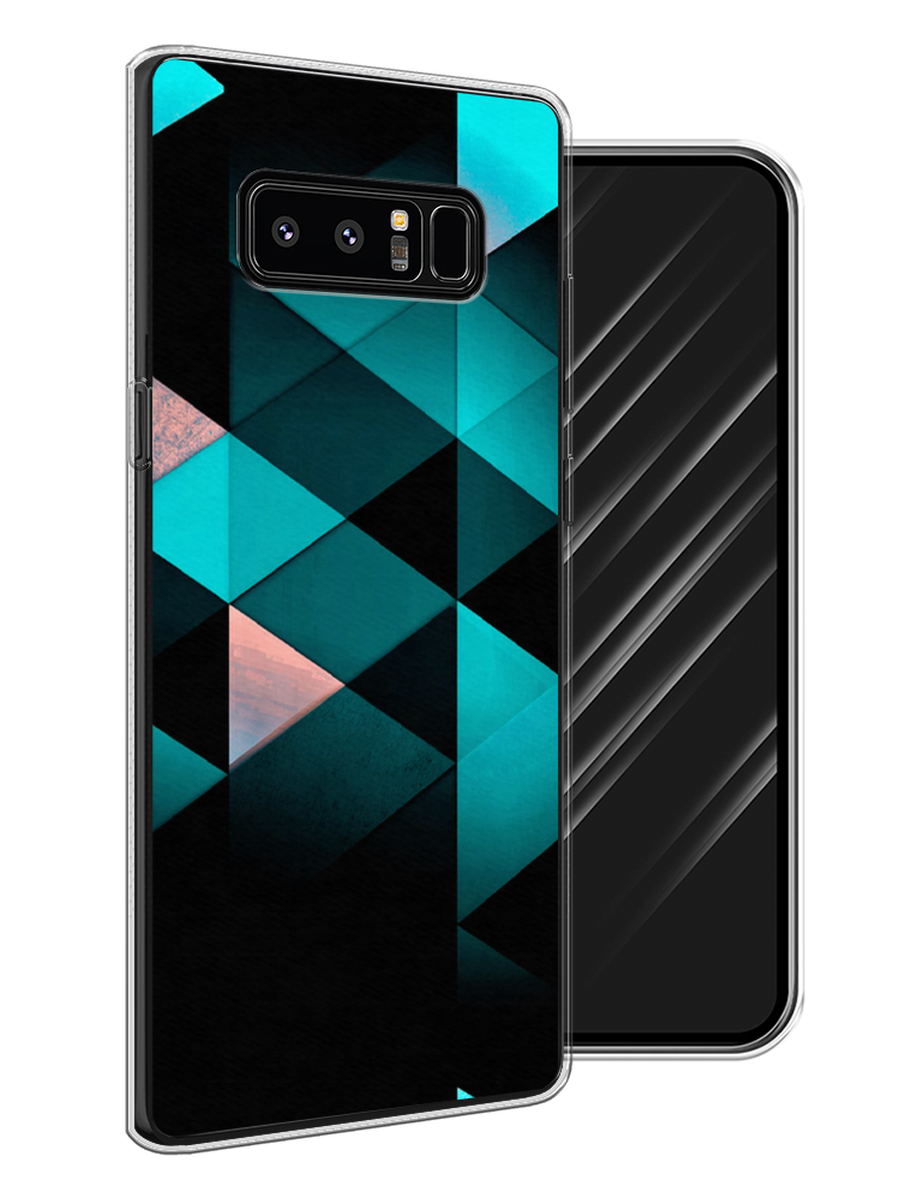 

Чехол Awog на Samsung Galaxy Note 8 "Геометрия 16", Голубой;черный, 25250-3