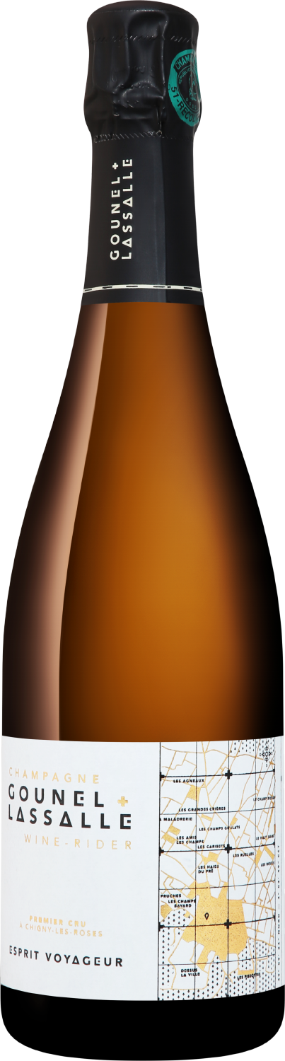 Вино белое брют Gounel Lassalle Esprit Voyageur Premier Cru Chigny-les-Roses 12,5% 0,75л Франция