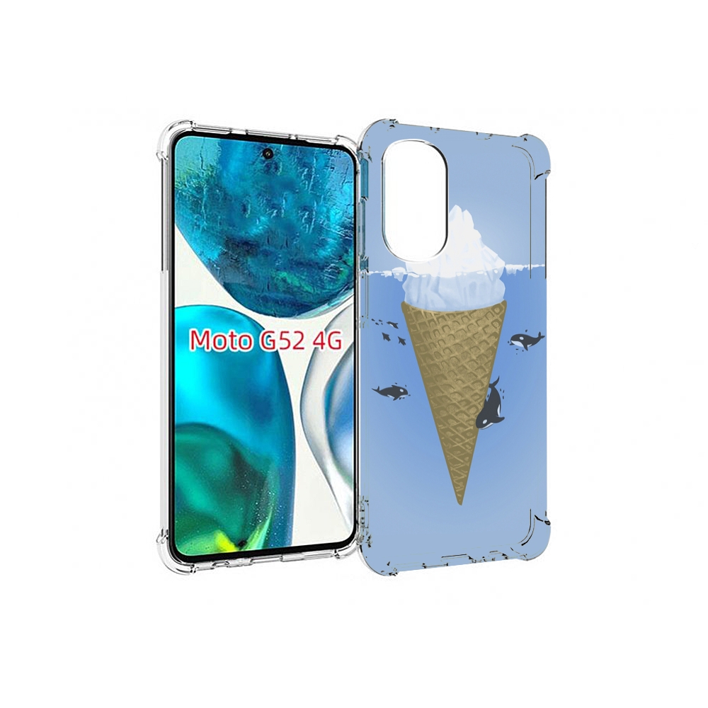 Чехол MyPads мороженное-у-косаток для Motorola Moto G82 / Moto G52