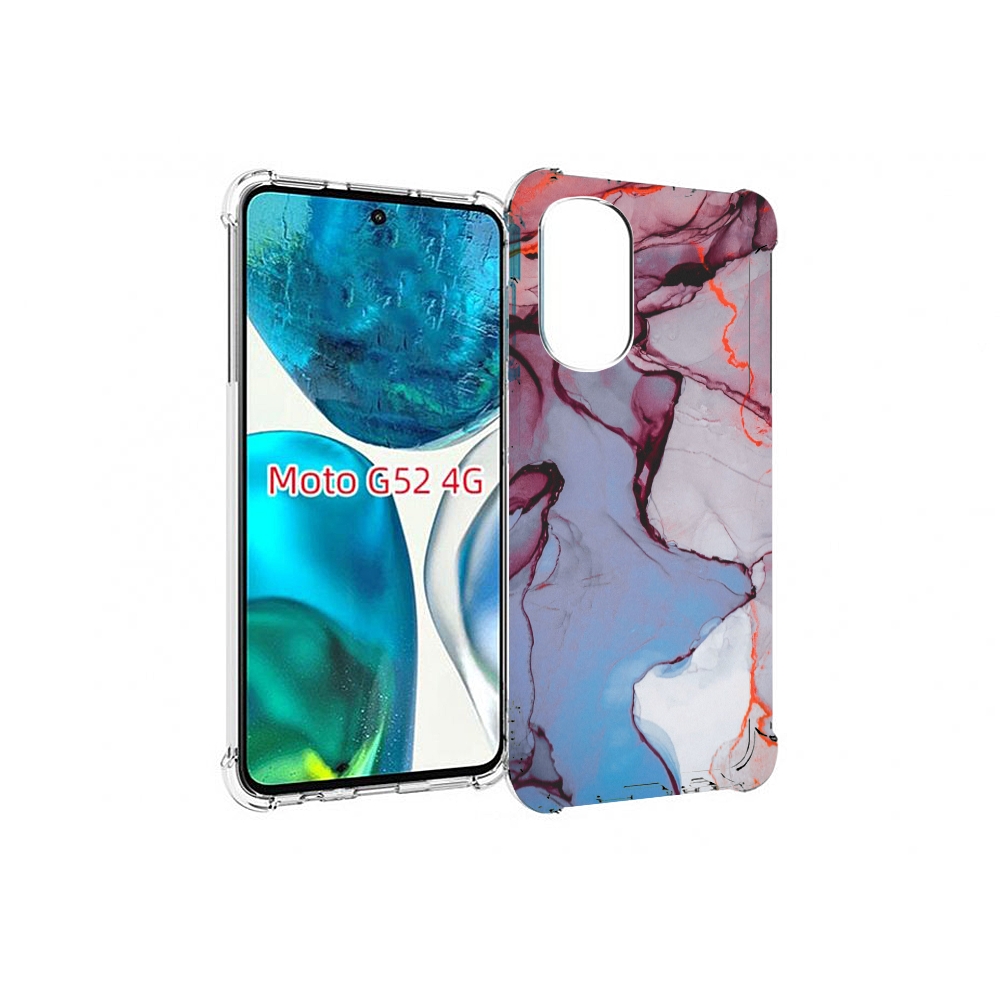 

Чехол MyPads мраморный рисунок для Motorola Moto G82 / Moto G52, Прозрачный, Tocco