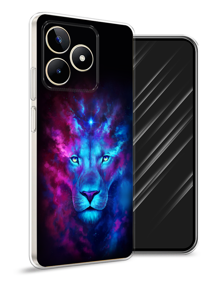 

Чехол Awog на Realme C53/C51/Note 50 "Космический лев", Голубой, 2515250-1