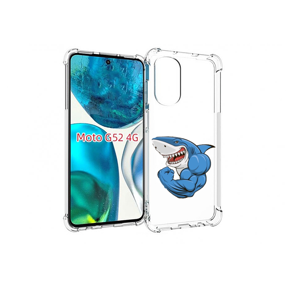 

Чехол MyPads накаченная акула для Motorola Moto G82 / Moto G52, Прозрачный, Tocco