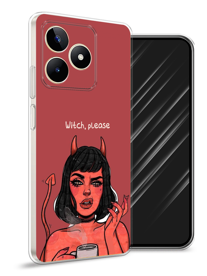 

Чехол Awog на Realme C53/C51/Note 50 "Evil Girl", Бордовый;черный, 2515250-1