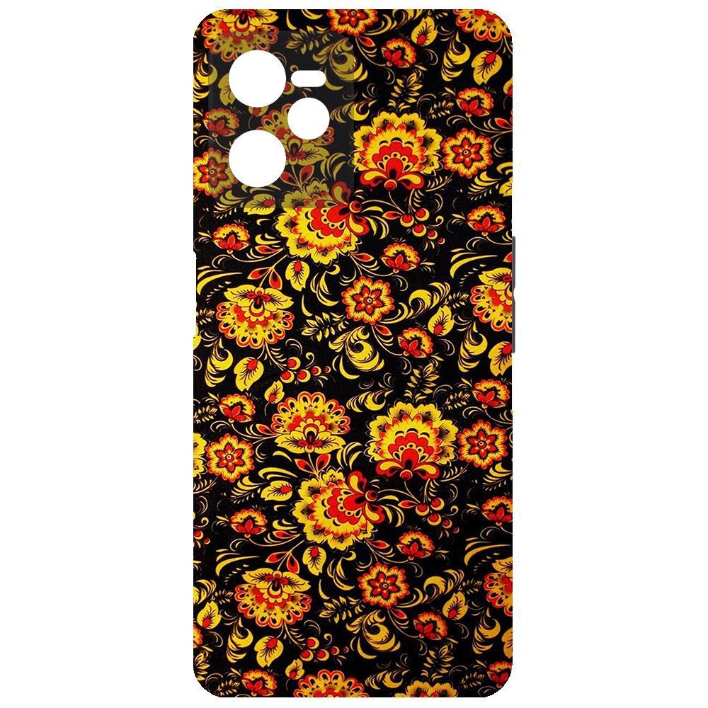 

Чехол-накладка Krutoff Soft Case Хохлома для Realme C35, Черный