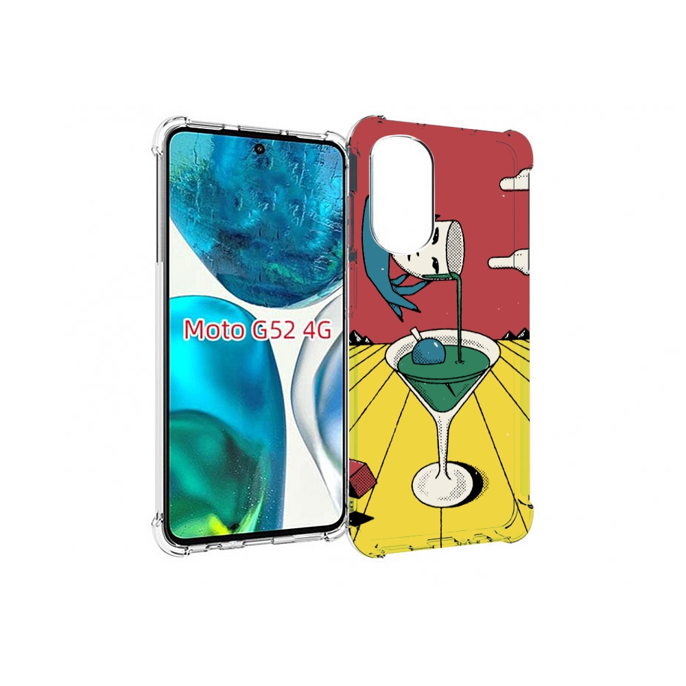 

Чехол MyPads необычный напиток для Motorola Moto G82 / Moto G52, Прозрачный, Tocco