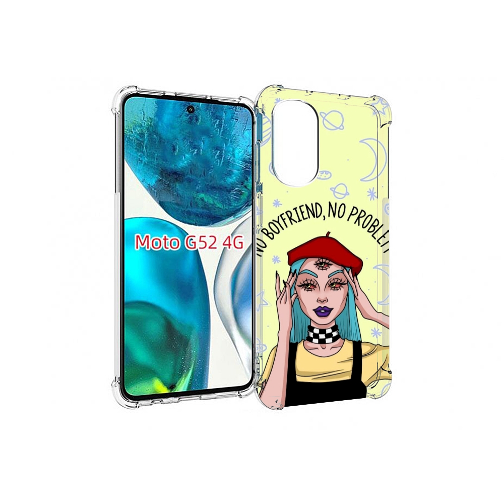

Чехол MyPads нет-проблем-нет-мужчин женский для Motorola Moto G82 / Moto G52, Прозрачный, Tocco