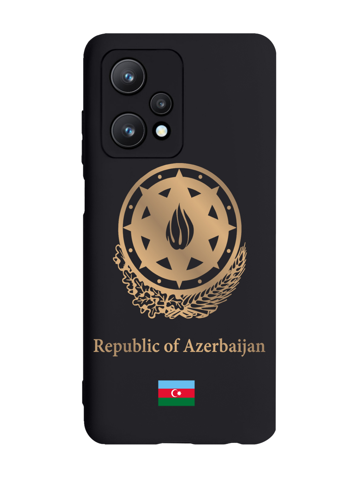 

Чехол SignumCase для realme 9 Pro 5G Золотой Герб Азербайджана черный, Золотистый;черный