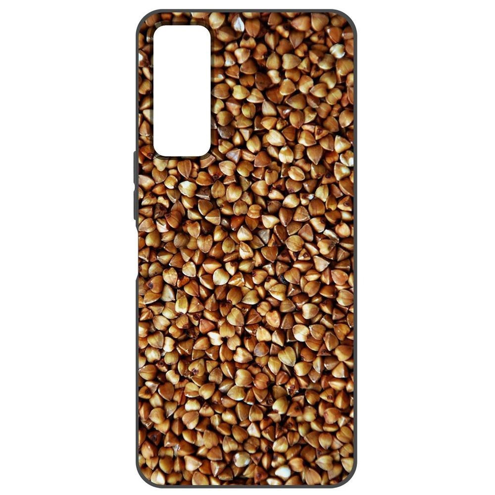 

Чехол-накладка Krutoff Soft Case Гречка для TCL 30, Черный