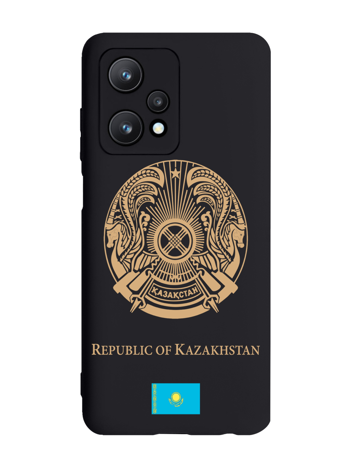 

Чехол SignumCase для realme 9 Pro 5G Золотой Герб Казахстана черный, Золотистый;черный