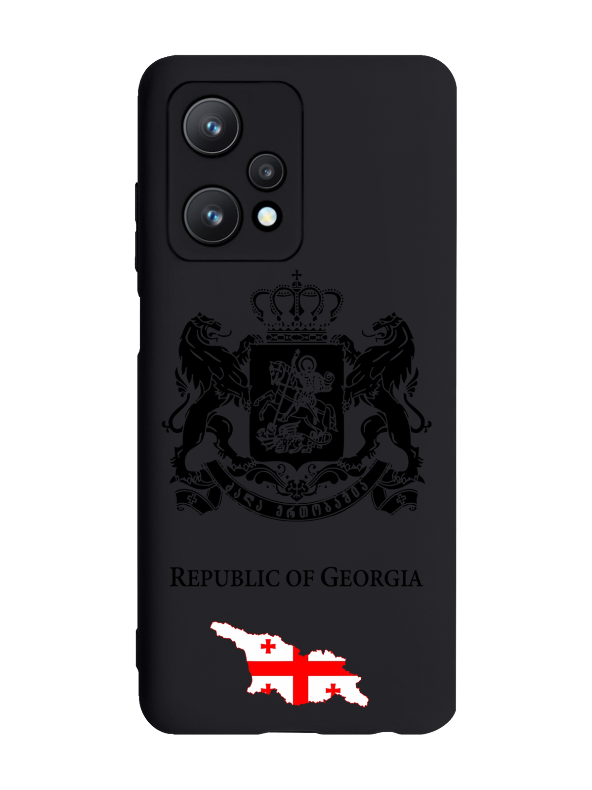 фото Чехол signumcase для realme 9 pro 5g черный лаковый герб грузии черный