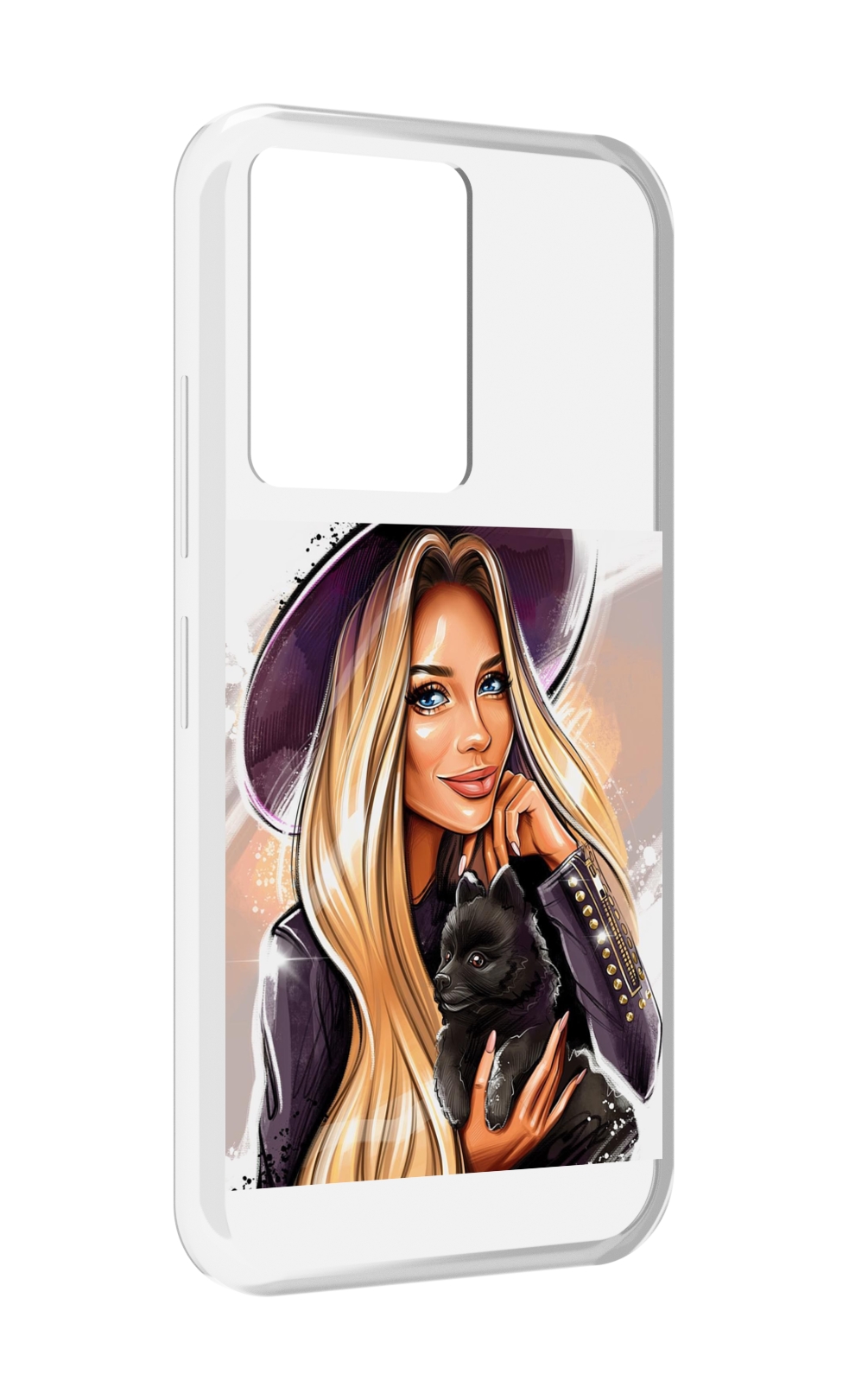 

Чехол MyPads девушка-с-черным-щенком женский для Infinix Note 12 5G X671, Прозрачный, Tocco