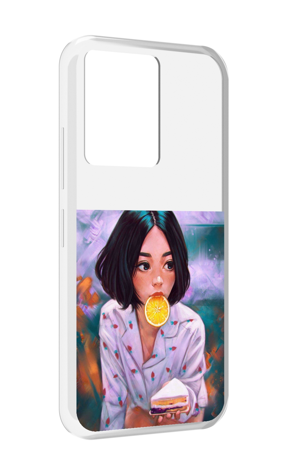 

Чехол MyPads девушка-с-чизкейком женский для Infinix Note 12 5G X671 / Note 12 Pro 5G, Прозрачный, Tocco