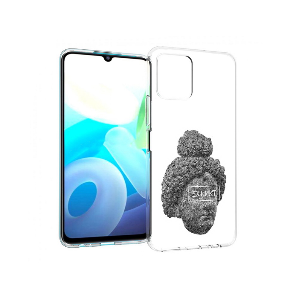 

Чехол MyPads Tocco для Vivo Y15s каменное лицо девушки (PT224456.390.383), Прозрачный, Tocco