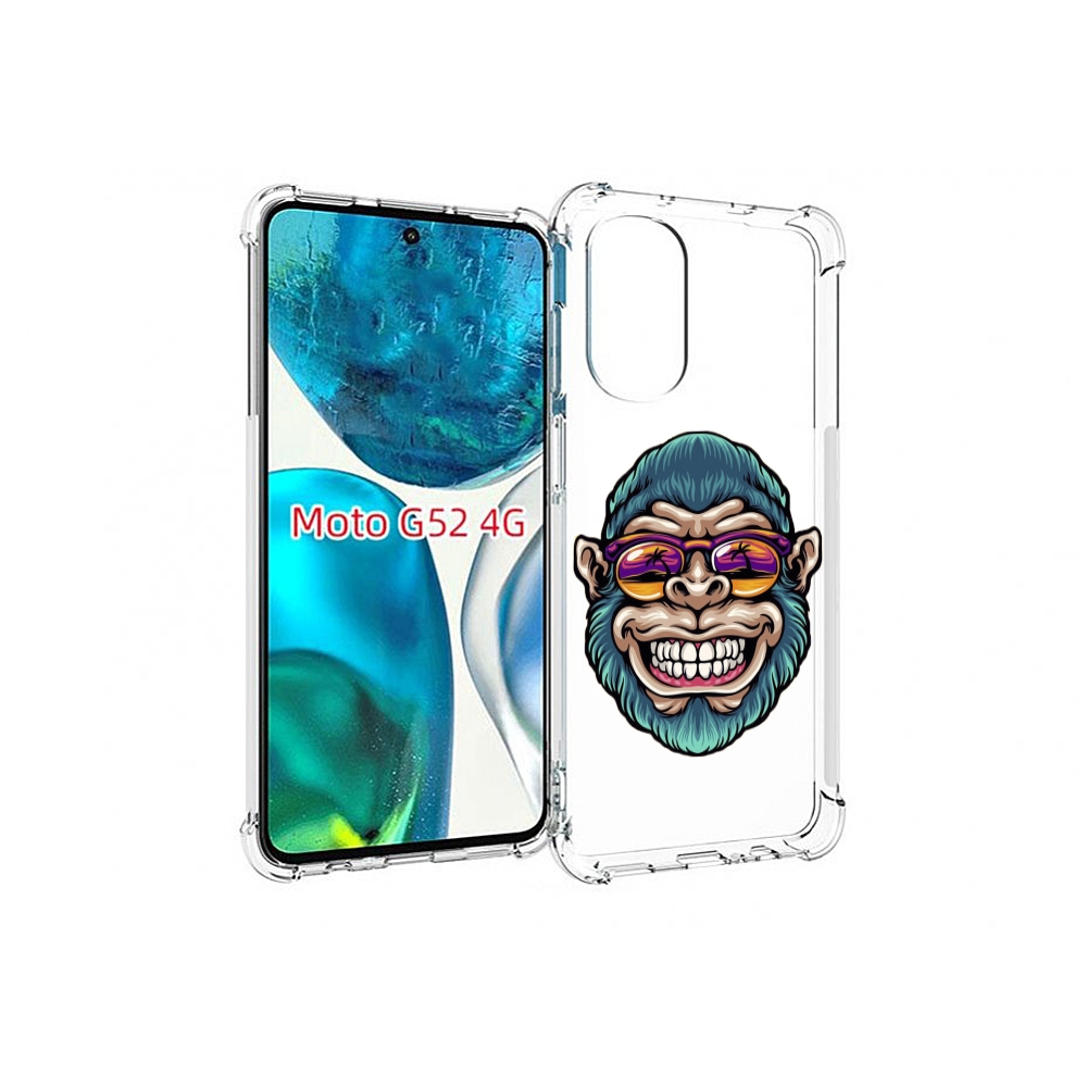 Чехол MyPads обезьяна улыбается для Motorola Moto G82 / Moto G52