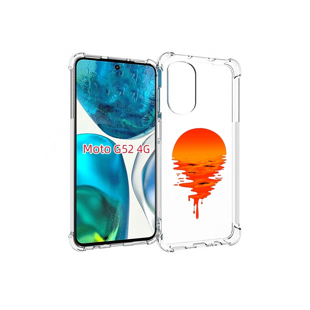 

Чехол MyPads оранжевый закат на воде для Motorola Moto G82 / Moto G52, Прозрачный, Tocco