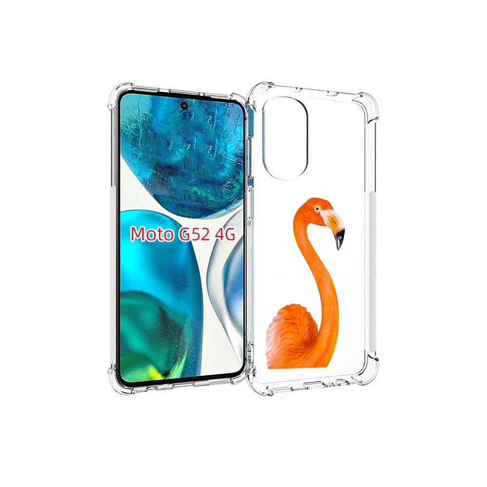 

Чехол MyPads оранжевый-фламинго для Motorola Moto G82 / Moto G52, Прозрачный, Tocco