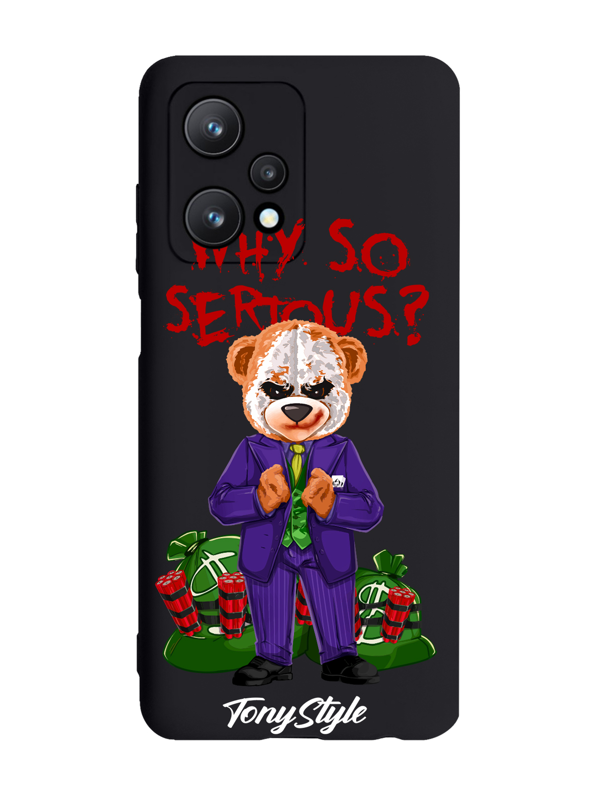 

Чехол Tony Style для realme 9 Pro 5G Tony Style Джокер Joker Why so serious черный, Разноцветный