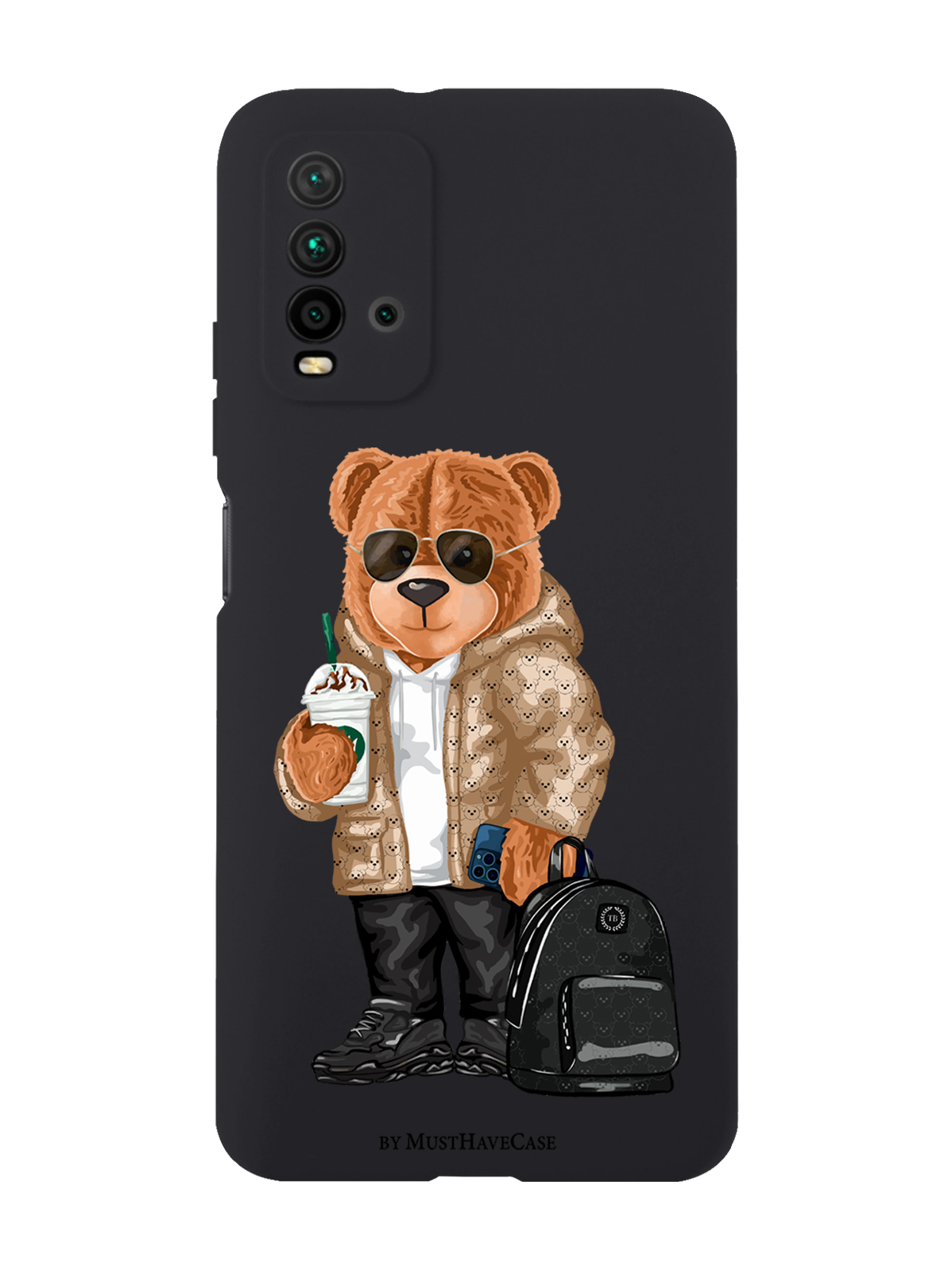 

Чехол MustHaveCase для Xiaomi Redmi 9T Tony Style в очках черный, Коричневый;черный;белый